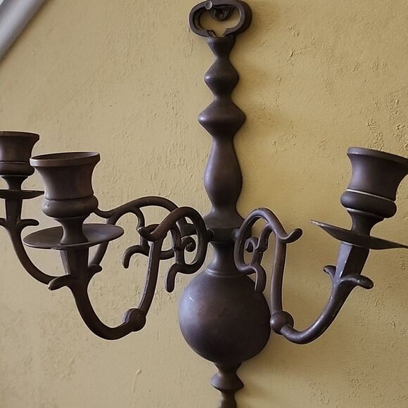 Vintage West Virginia Metal Crafters 3 Arm Sconce - Picture 13 of 13